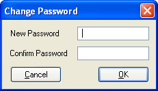 Picture of the change password window.